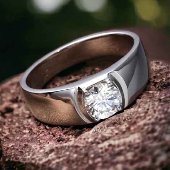 Certified 1ct. t.w. Diamond Solitaire Men Engagement Ring VVS1 GRA Certified - Picture 5 of 16